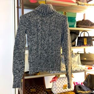 Huge Markdown🎉Gray Express Cashmere Blend Turtleneck Super Warm Cable Sweater